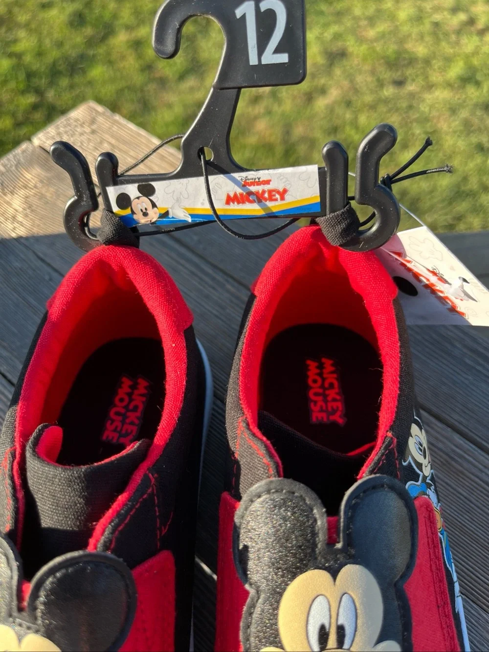 Disney Mickey Mouse & Friends Kids Tennis Shoes Size 12 NWT hook & loop fastener